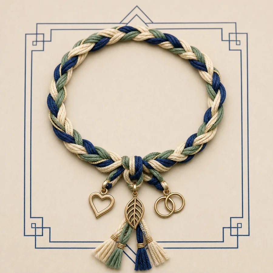 Handfasting Cord with Ceremony Pendants