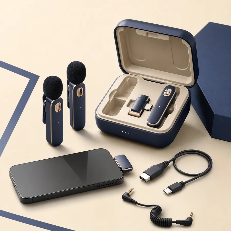 Rechargeable Wireless Lapel Microphone System