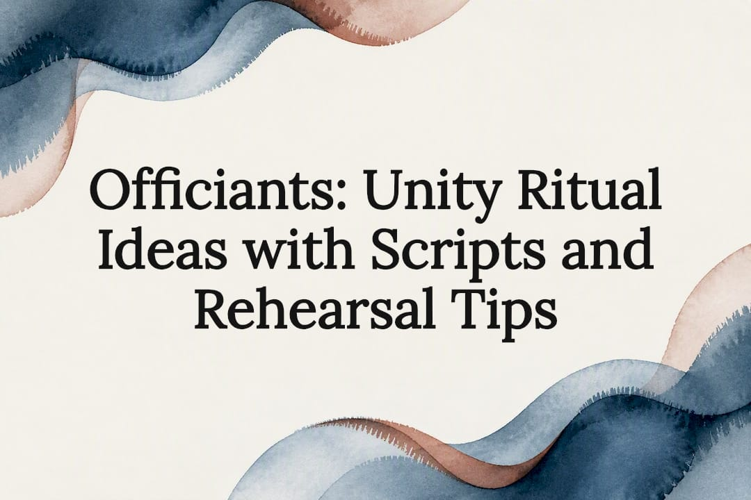 Decorative unity ritual ceremony title card