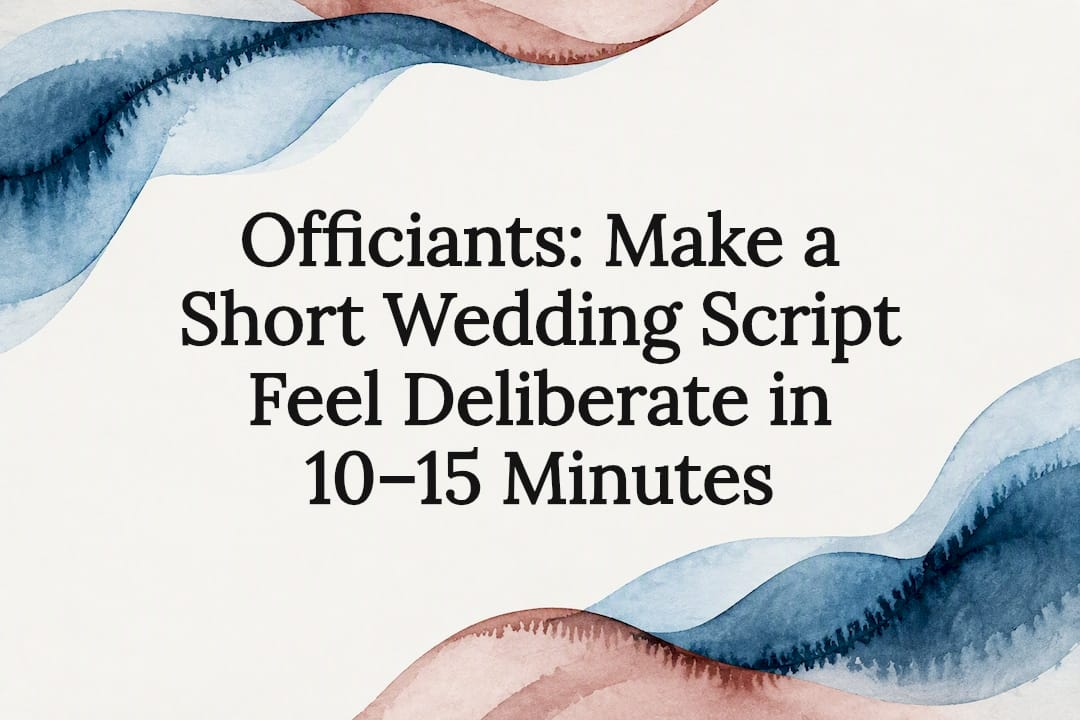 Royal blue watercolor ceremony title card